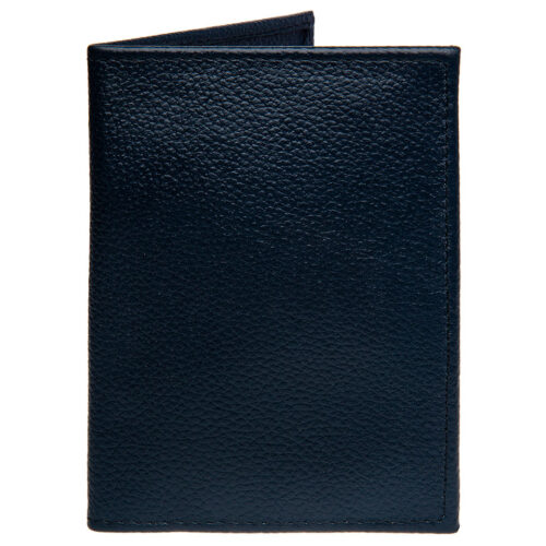 porta pasaporte piel azul