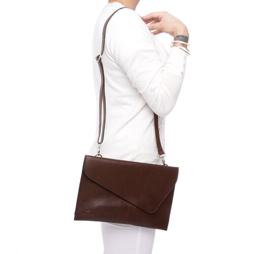 bolsa crossbody piel cafe