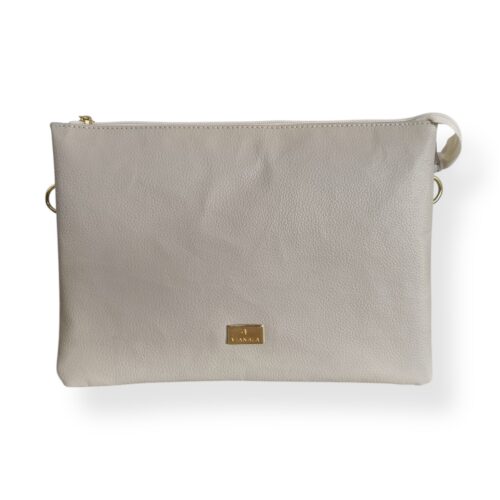 Bolsa Crossbody de piel Beige Vianala bandolera