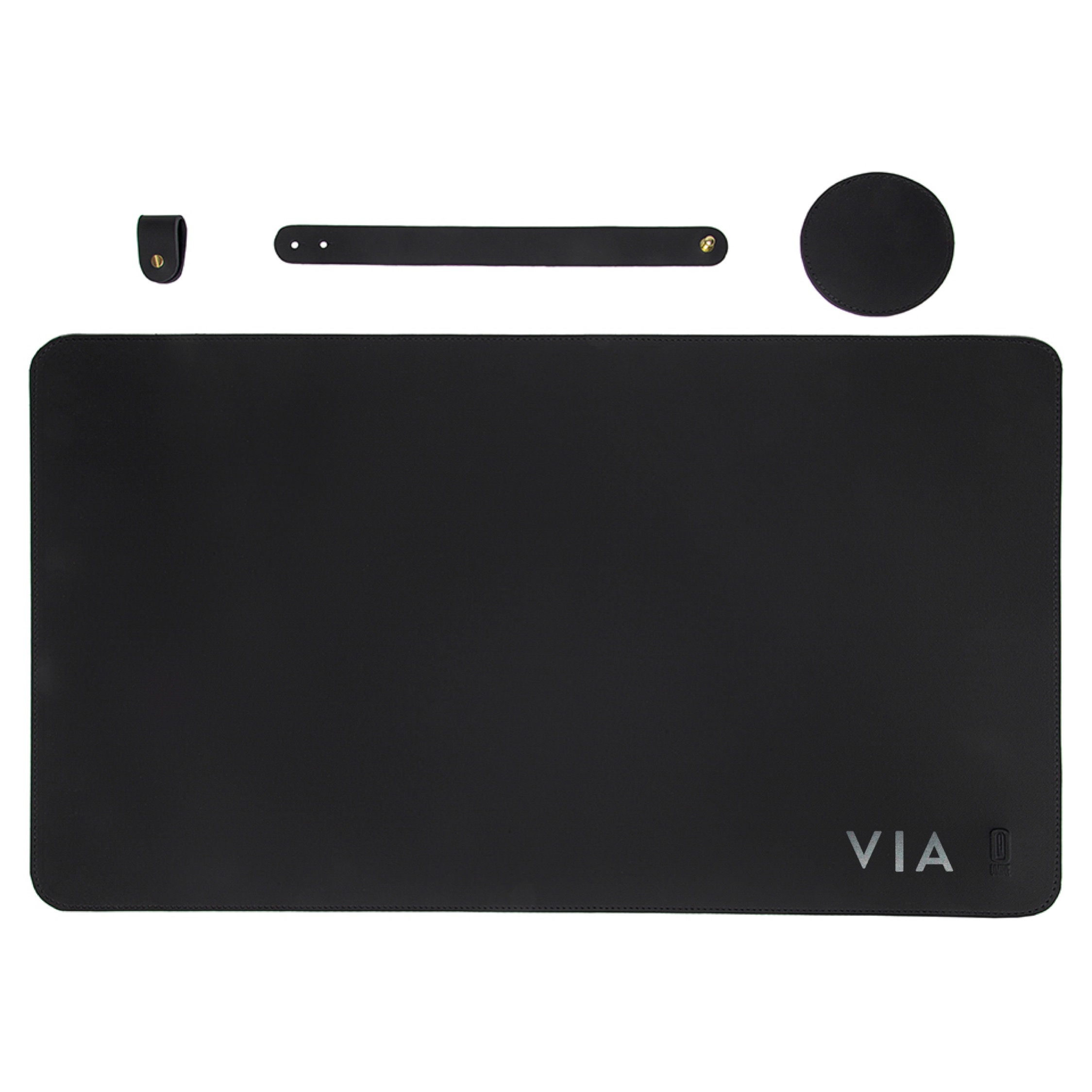 Tapete Escritorio Cuero Negro Personalizable