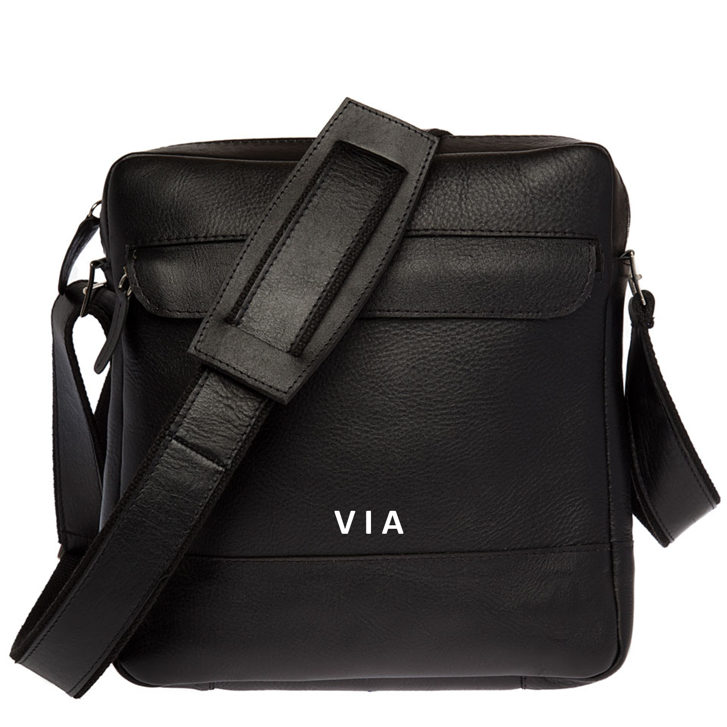 Bandolera negra de piel weekender Personalizado