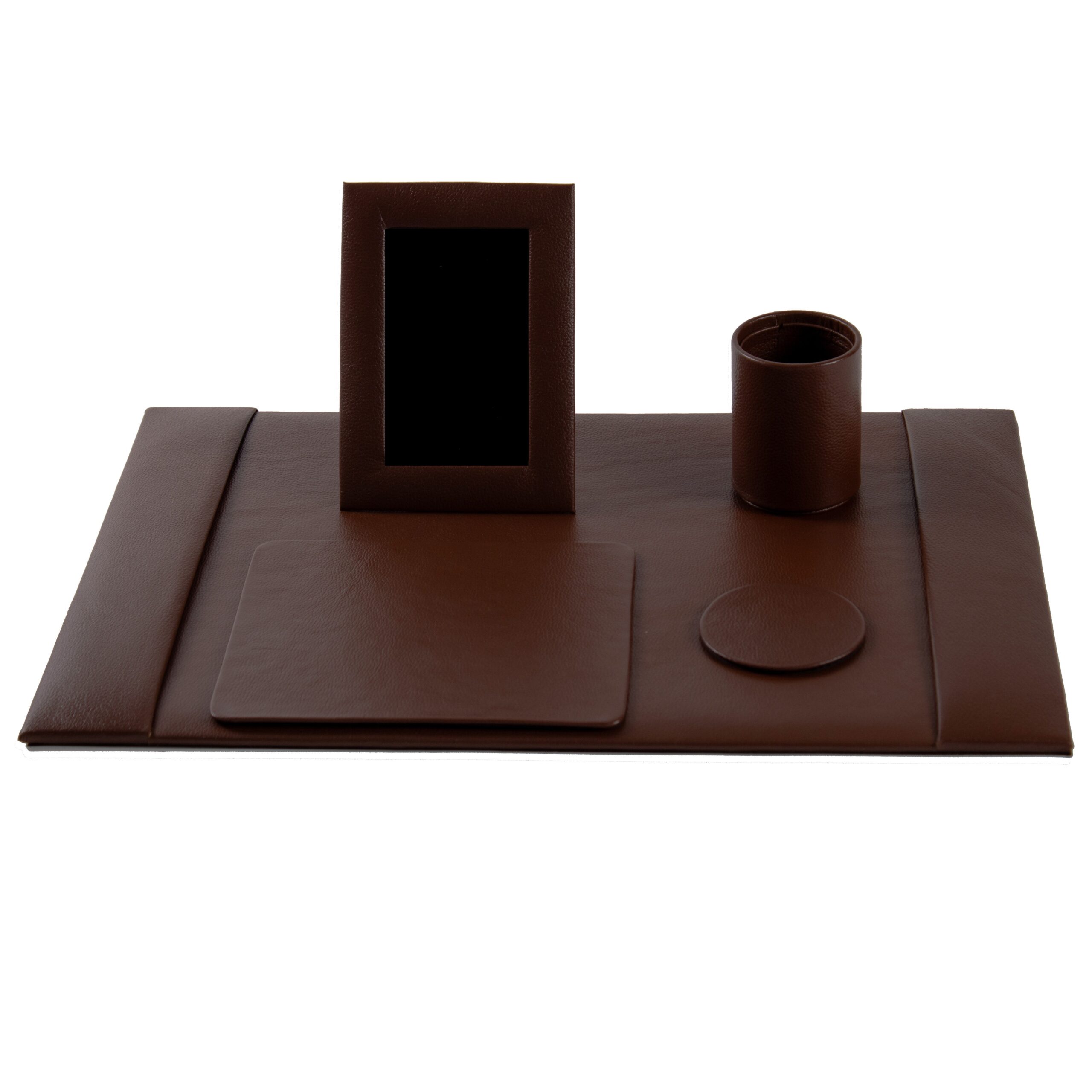 Set cubre Escritorio Invest Brown